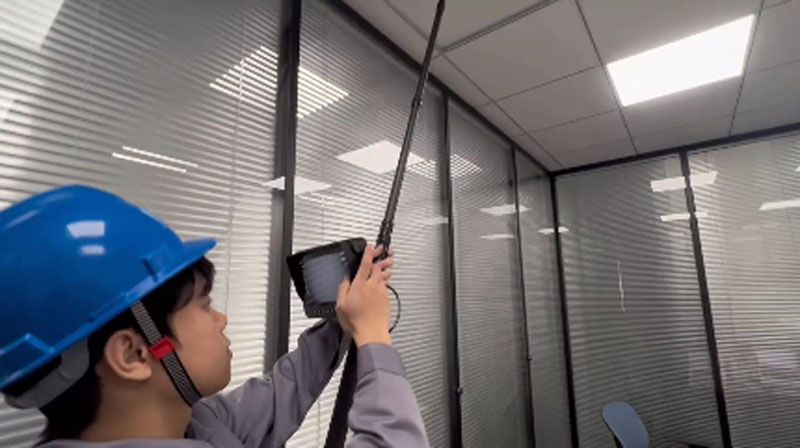Caméra d'inspection sur perche télescopique 4K