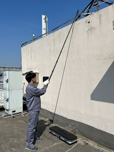 Caméra d'inspection sur perche télescopique 4K